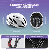 ROCKBROS Fahrradhelm – Einstellbar 58-62cm mit modernem Sicherheitsdesign