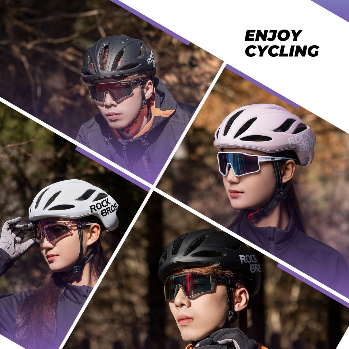 ROCKBROS Fahrradhelm – Einstellbar 58-62cm mit modernem Sicherheitsdesign