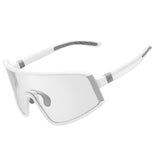 ROCKBROS Anti-Beschlag Sonnenbrille Selbsttönend UV400 Schutz Herren/Damen-Weiß