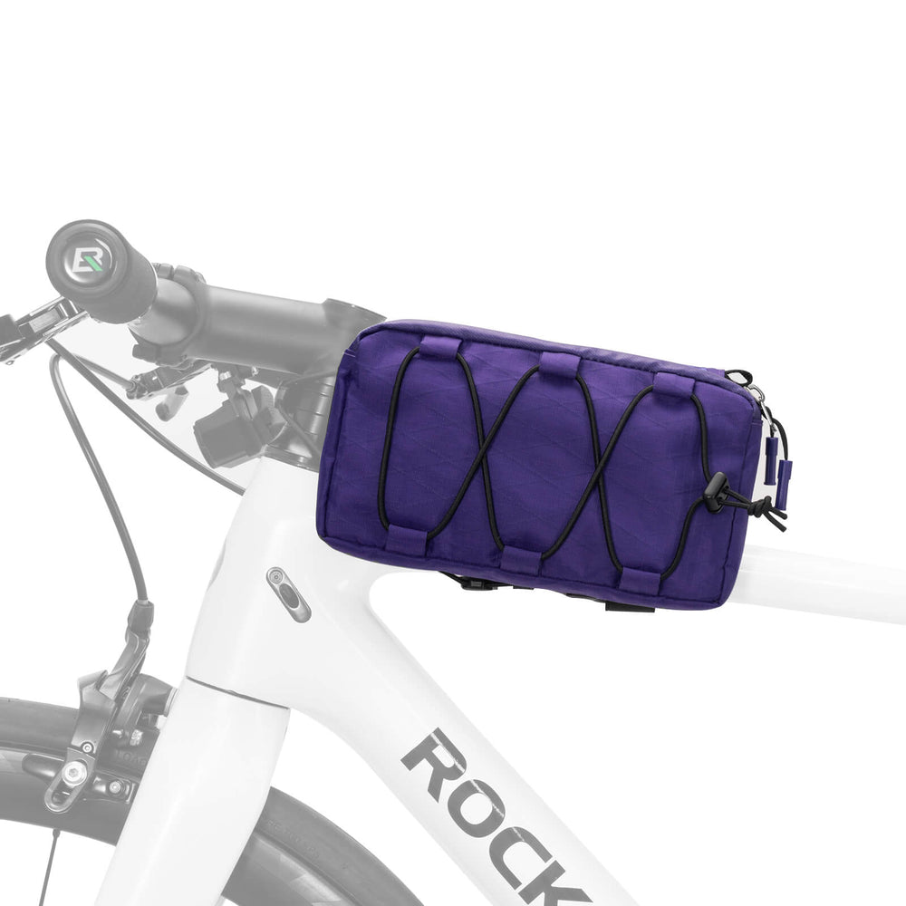 ROCKBROS Fahrrad Oberrohrtasche Rahmentasche mit Schultergurt-Lila