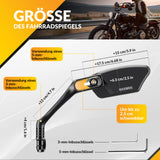 ROCKBROS Fahrradspiegel Rückspiegel HD Edelstahl Spiegel 360 ° Verstellbarer für Lenker 21-26mm für Mountainbike, Rennräder