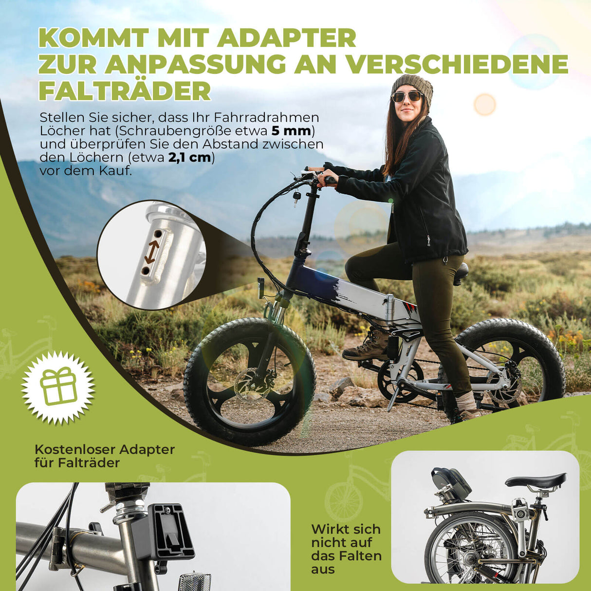 ROCKBROS Fahrradtasche Lenkertasche für Klapprad 1,8L Schichtspeicher