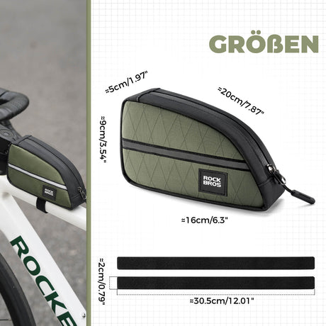 ROCKBROS Oberrohrtasche 0,8L Leicht für Klapprad Falträder 5 Farben