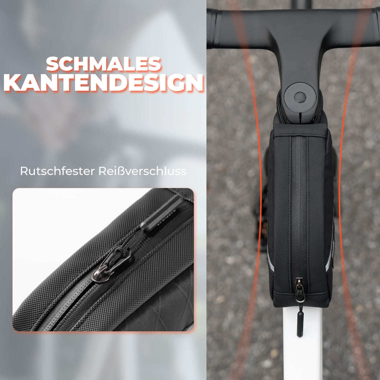 ROCKBROS Oberrohrtasche 0,8L Leicht für Klapprad Falträder 5 Farben