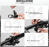 ROCKBROS Rennrad Fahrradklingel 100dB Links/Rechts für gebogene Lenker 22,2mm&nbsp;