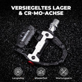 ROCKBROS SPD Pedale für Rennrad Wettkampf – Klickpedale mit Einstellbarer Spannung – SPD-kompatibel inkl. Cleats