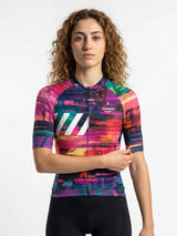Damen-Radtrikot Pixel Riot