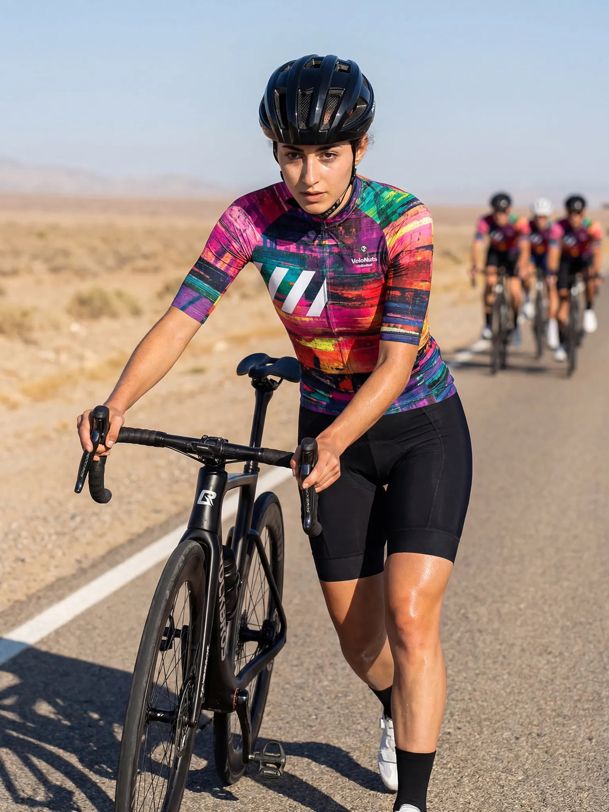 Damen-Radtrikot Pixel Riot