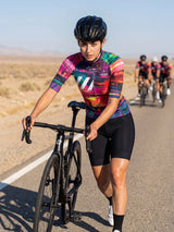 Damen-Radtrikot Pixel Riot