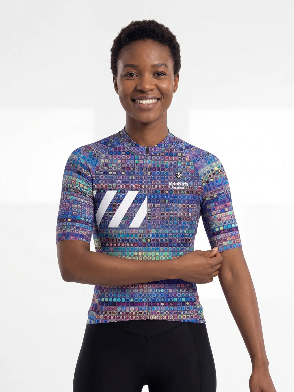 Damen-Radtrikot Pixel Riot