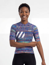 Damen-Radtrikot Pixel Riot