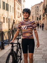 Damen-Radtrikot Retro Signal