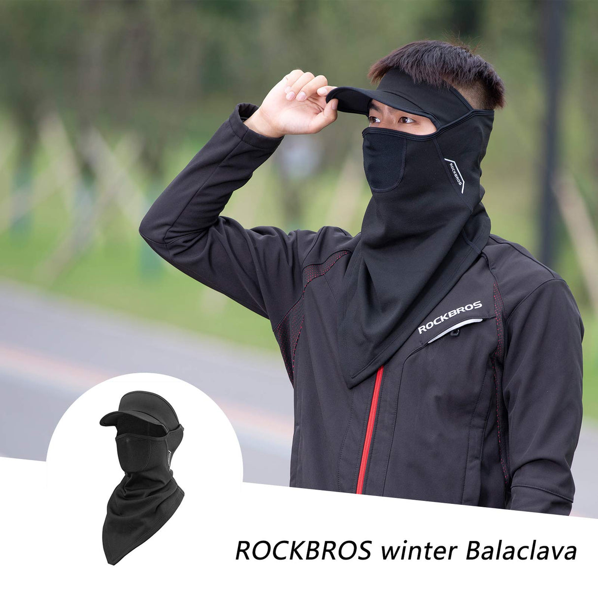Winter Halbe Sturmhaube Fahrrad Balaclava mit Krempe