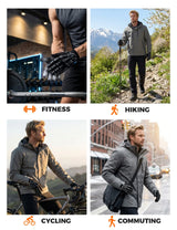 Fahrradhandschuhe mit gepolsterten Handflächen und Touchscreen-Fingerspitzen