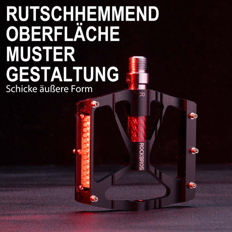 ROCKBROS Alu Fahrradpedale 9/16 Zoll mit zwei PVC Reflektoren - ROCKBROS-EU