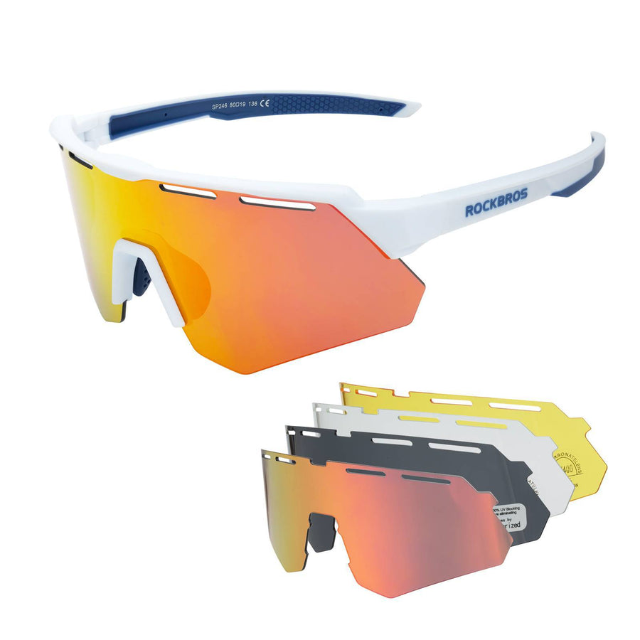 ROCKBROS Polarized Cycling Glasses with 4 Interchangeable Lenses - ROCKBROS-EU