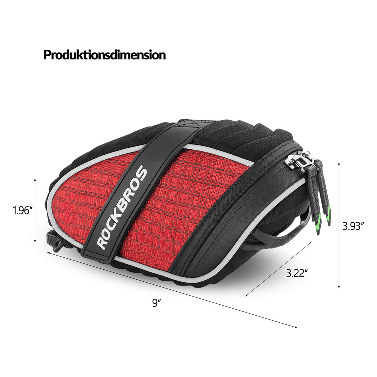 ROCKBROS Satteltaschen Fahrradsitz Taschen mit Rücklichthalter 1L - ROCKBROS-EU