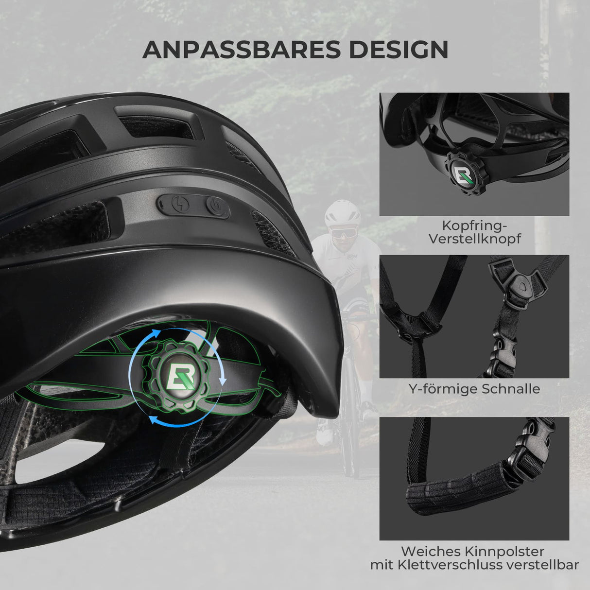 Smart Fahrradhelm mit Licht - ROCKBROS-EU